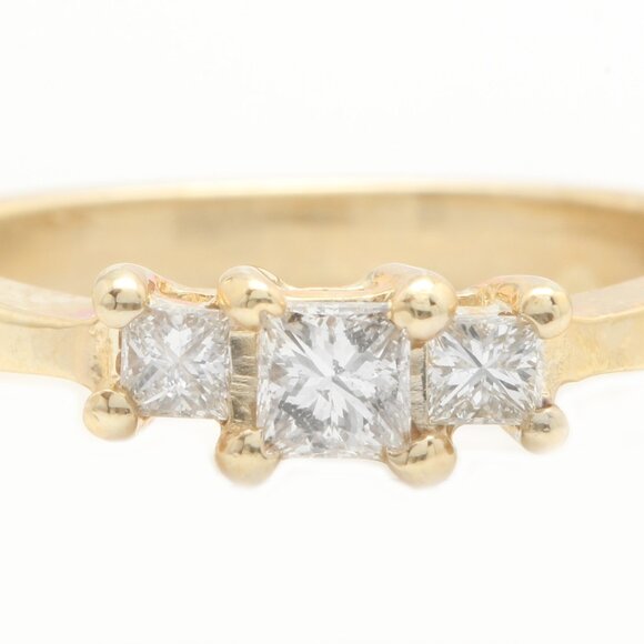 0.45 Ct Natural DIAMONDS in 14K Solid Yellow Gold Women Engagement Ring